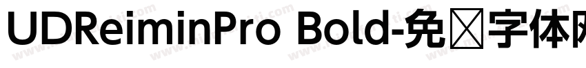 UDReiminPro Bold字体转换